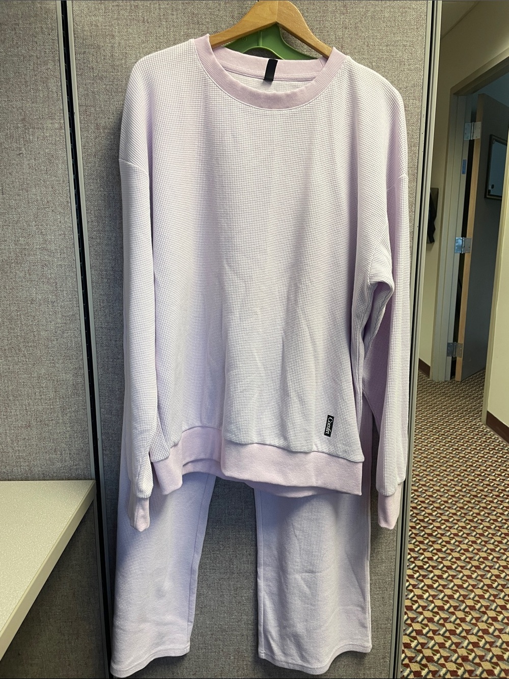 Comfrt waffle knit lounge set in limited edition Opal color. - Picture 13 of 15